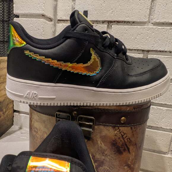 Nike Other - Nike Air Force 1 '07 LV8 Low Black Iridescent Pixel CV1699-002